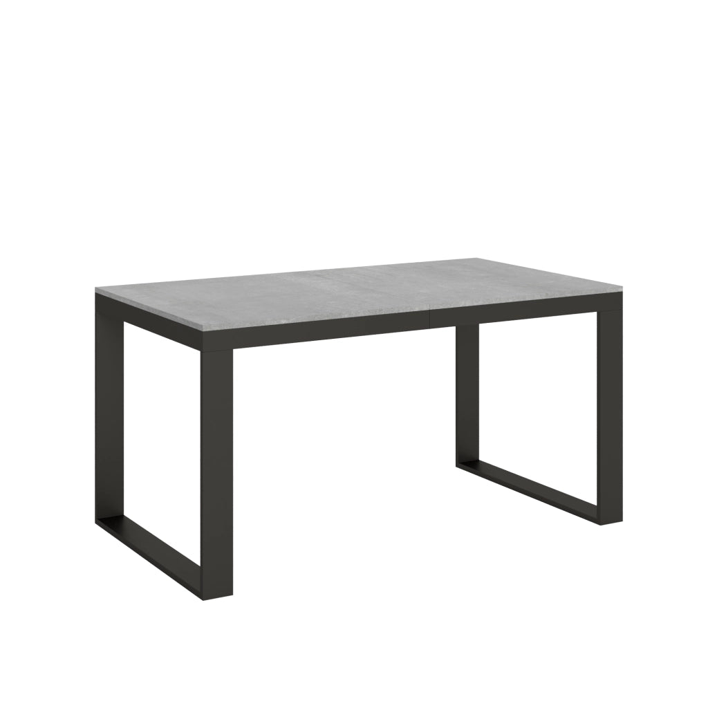 Tavolo allungabile 90x160/420 cm Tekno Evolution Cemento telaio Antracite