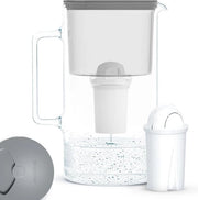 Filtro Acqua in Vetro Compatibile con Filtro Acqua Brita Classico - Riduce Calcio, Cloro e Metalli Pesanti - 2,5 Litri Filtro Acqua Grigio