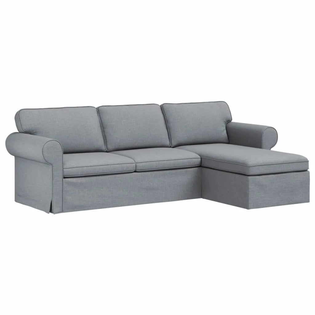 Divano Grigio chiaro 245 x 138 x 80 cm Tessuto 42024341