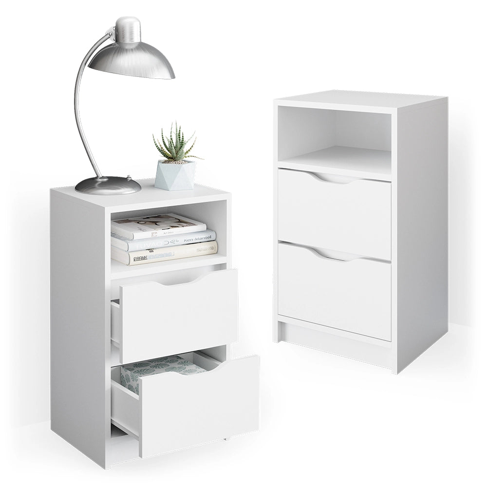 Vicco Comodini camera da letto Bianco 38 x 66.6 cm Set di 2