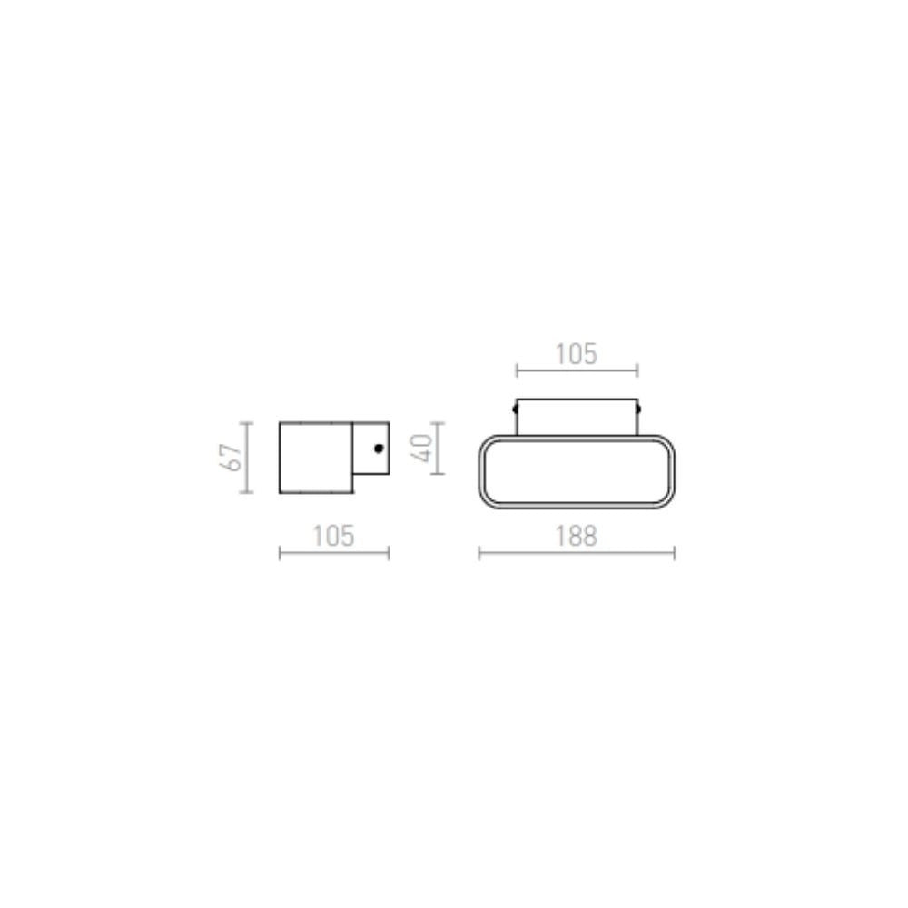 Faretto REEM da parete bianco 230V LED 4.5W 3000K