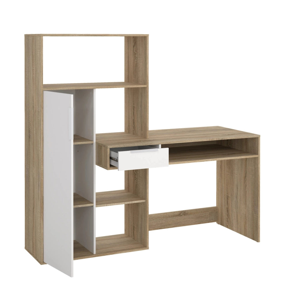 Annalou, Scrivania un Cassetto, 60.35x162.8x155.4h cm Bianco