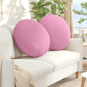 Cuscini per Seduta 2 pcs Rosa Ø80 x 29 cm Tessuto