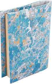 Copertina per Libri A6 in Cuoio Duro, Protezione Flessibile in Ciano