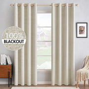 Set di tende isolanti per la caldaia con cerniere 100% opaco look di lino per la sala da pranzo protezione contro il freddo set da 2 140 x 225 cm
