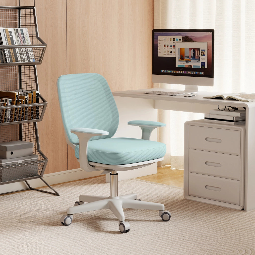 Sedia da ufficio ergonomica in rete ¨C zephmum ¨C verde 55x48x82.5-94.5cm