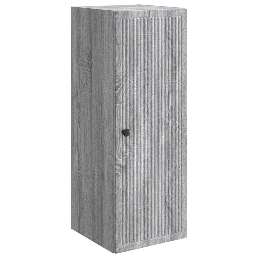 Mobiletto a muro Sonoma grigio 33 x 34,5 x 90 cm 897911