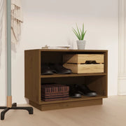 Scarpiera-Scaffale per scarpe Marrone Ambra 60x34x45 cm in Legno Massello di Pino