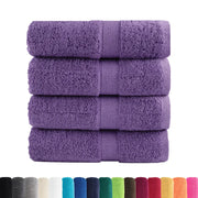 Asciugamani Premium SOLUND 4 pz | Teli per bagno Viola 30x30 cm 600 g/m2