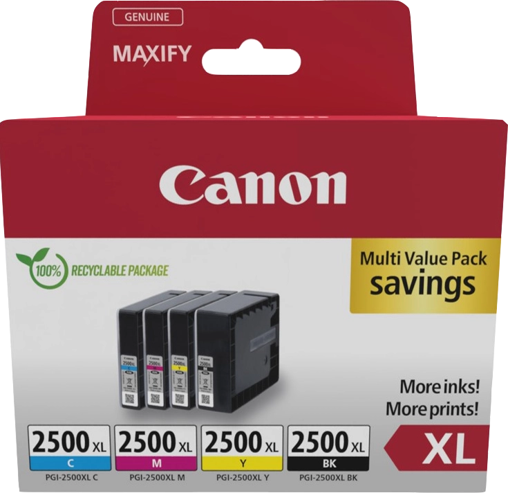 Canon 9254B010 cartuccia d'inchiostro 4 pz Originale Resa elevata (XL) Nero, Ciano, Magenta, Giallo