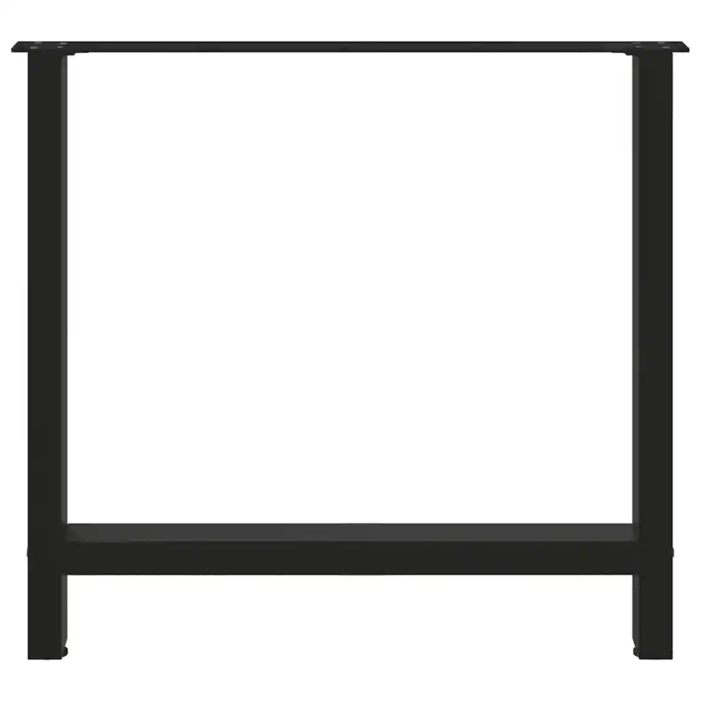 Gambe per tavolo da pranzo nere 2 pz 80x(72-73) cm in acciaio 4013312