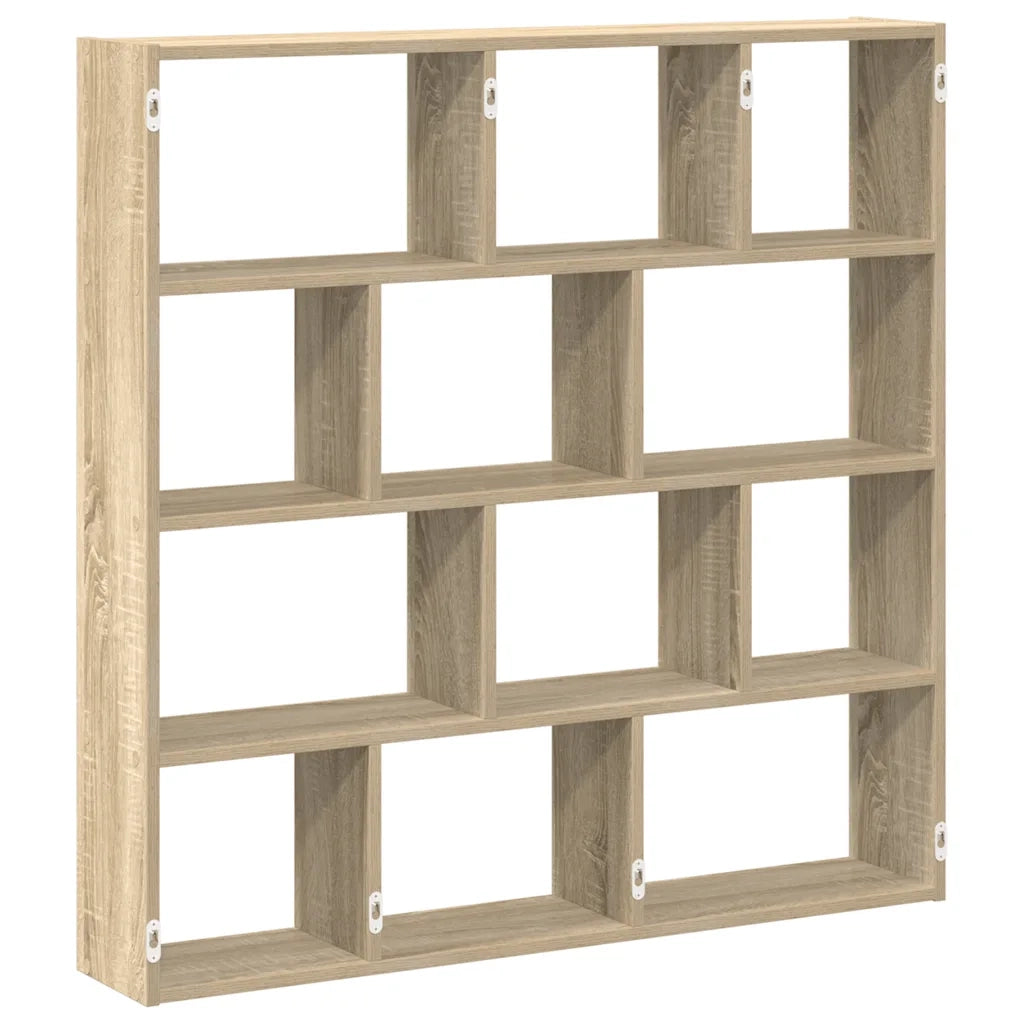 vidaXL Mensola a Cubo da Muro 12 Scomparti in Truciolato Rovere Sonoma