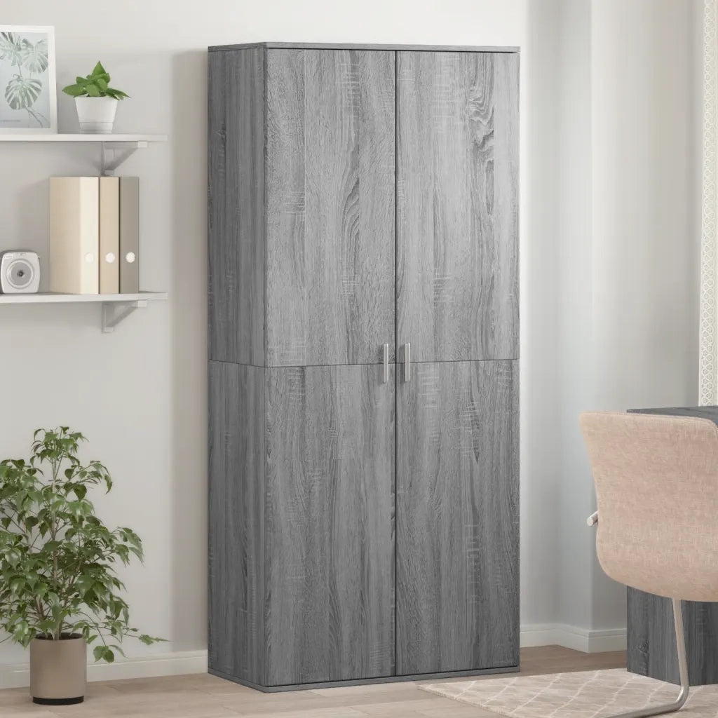 vidaXL Scarpiera Grigio Sonoma 80x39x178 cm in Legno Multistrato
