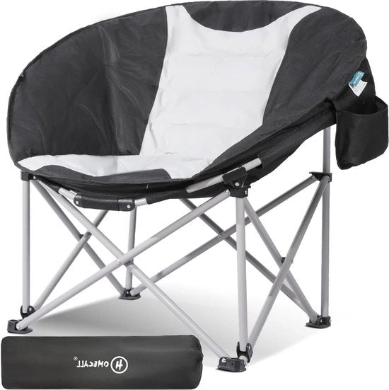 Culla portatile per bambini per campeggio XXL - 600D poliestere - nero crema e bianco