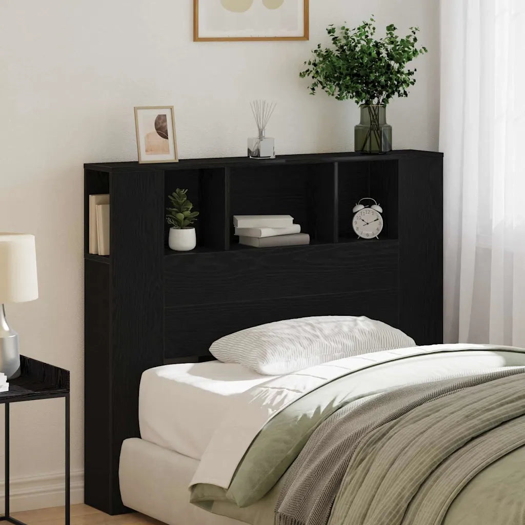 Testata del letto Rovere Nero 120 x 18.5 x 102.5 cm 862757