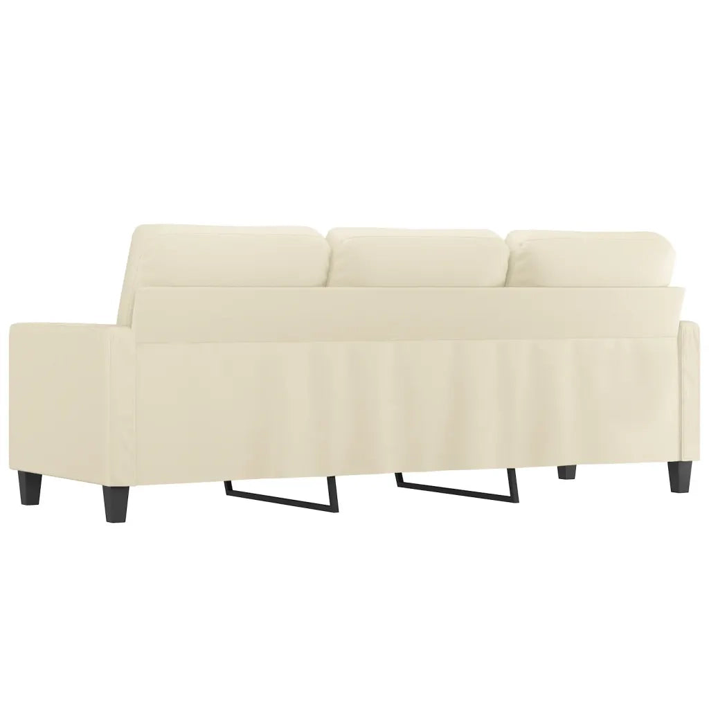 Divano | Divano da soggiorno | Sofa a 3 Posti Crema 180 cm in Similpelle