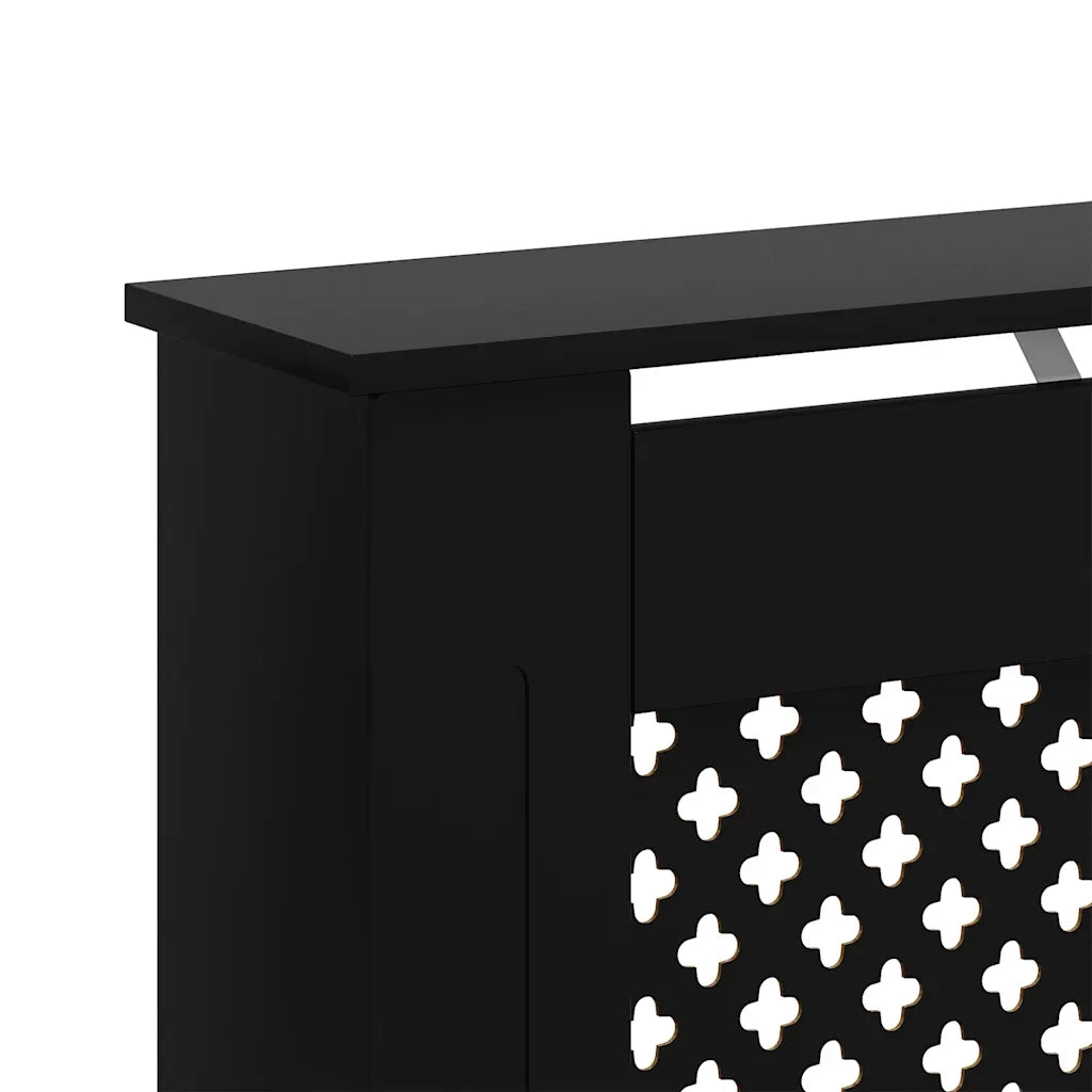 Copertura per Radiatore Nera 112x19x81,5 cm in MDF 288192