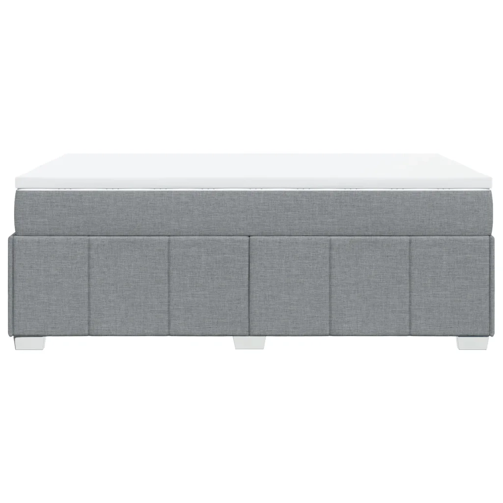 Giroletto a Molle con Materasso Grigio Chiaro 120x200cm Tessuto