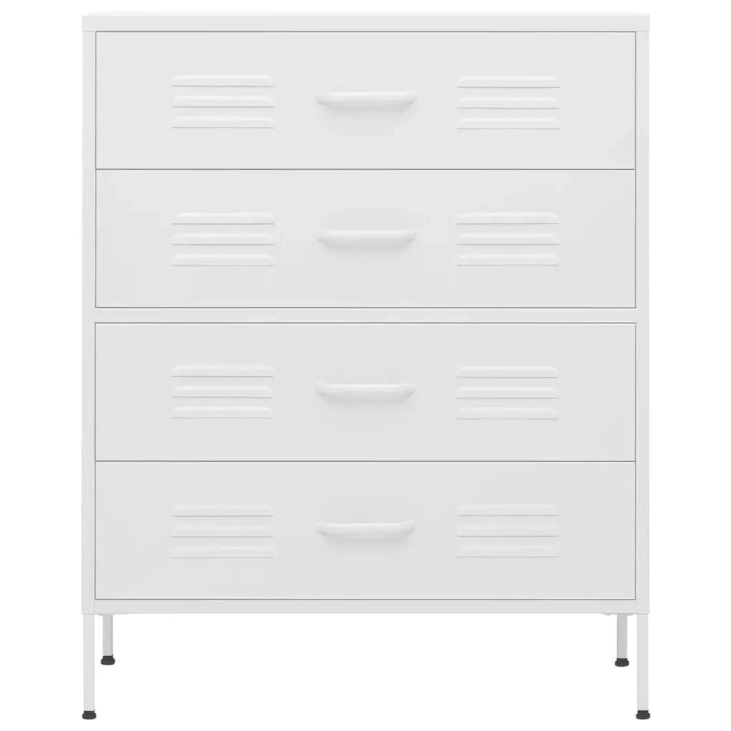 Cassettiera Bianca 80x35x101,5 cm in Acciaio CFW9647139