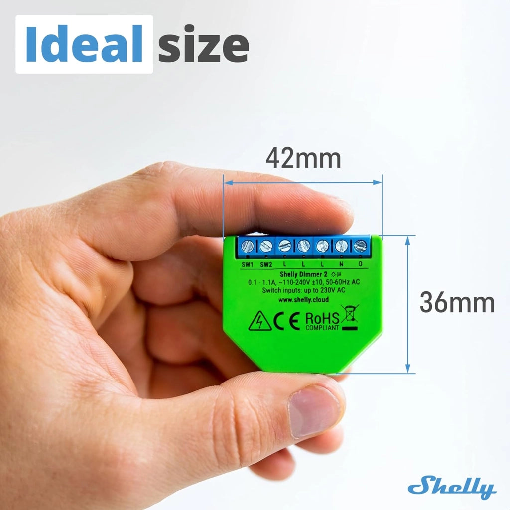 Shelly Dispositivo controllo luci alogene. led. wi-fi. Shelly Dimmer 2 - Pack ML