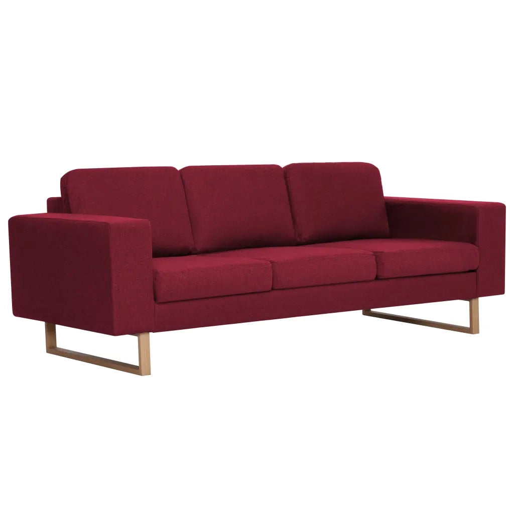 Divano a 3 Posti in Tessuto Rosso Vino cod mxl 21477