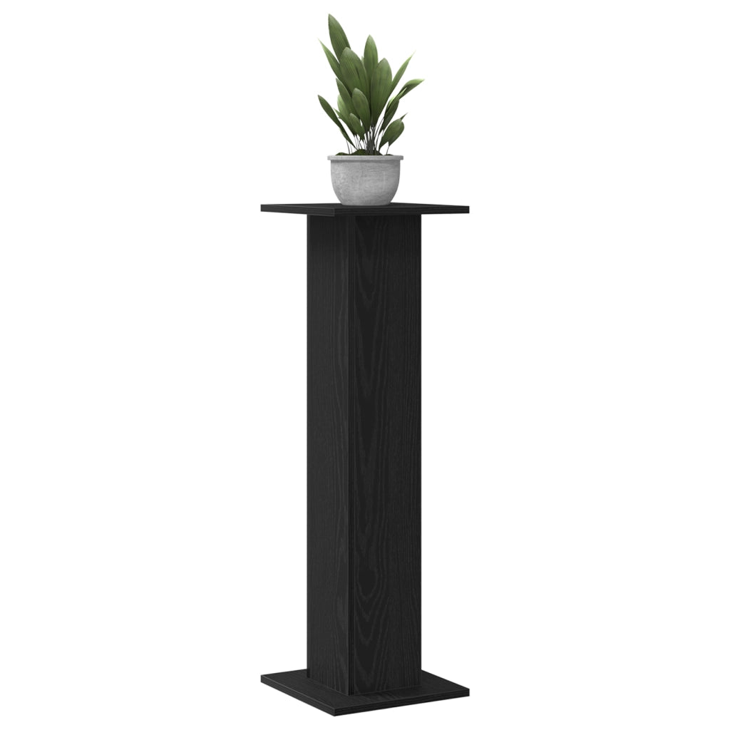 Supporto per Piante  2 pz Nero Rovere 30x30x95 cm Legno Ingegnerizzato