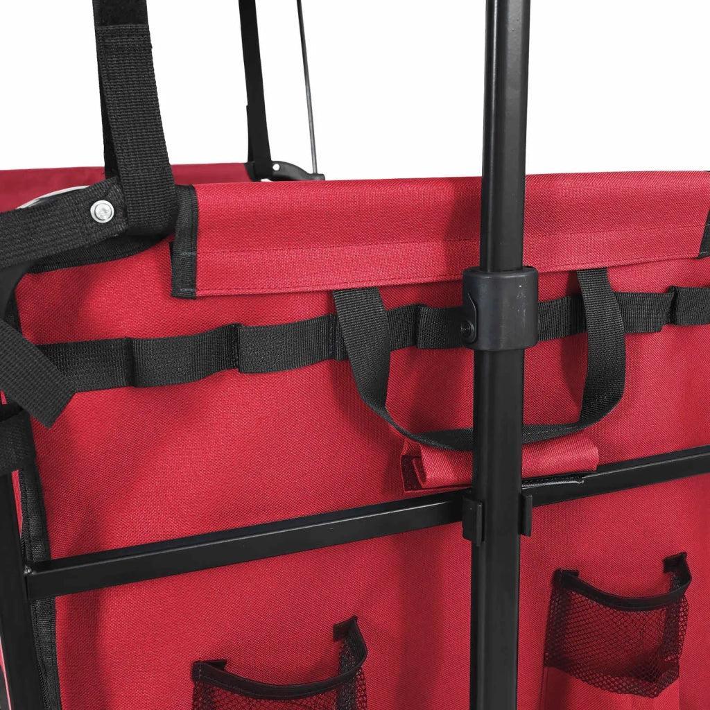 Carrello a Mano Pieghevole Rosso 105 x 56,5 x 116 cm CFW7119673