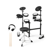 Batteria elettrica pieghevole 110 x 64 x 111 cm con cuscinetti in rete suono autentico e facile trasporto ABS bianco e nero 20_0018243