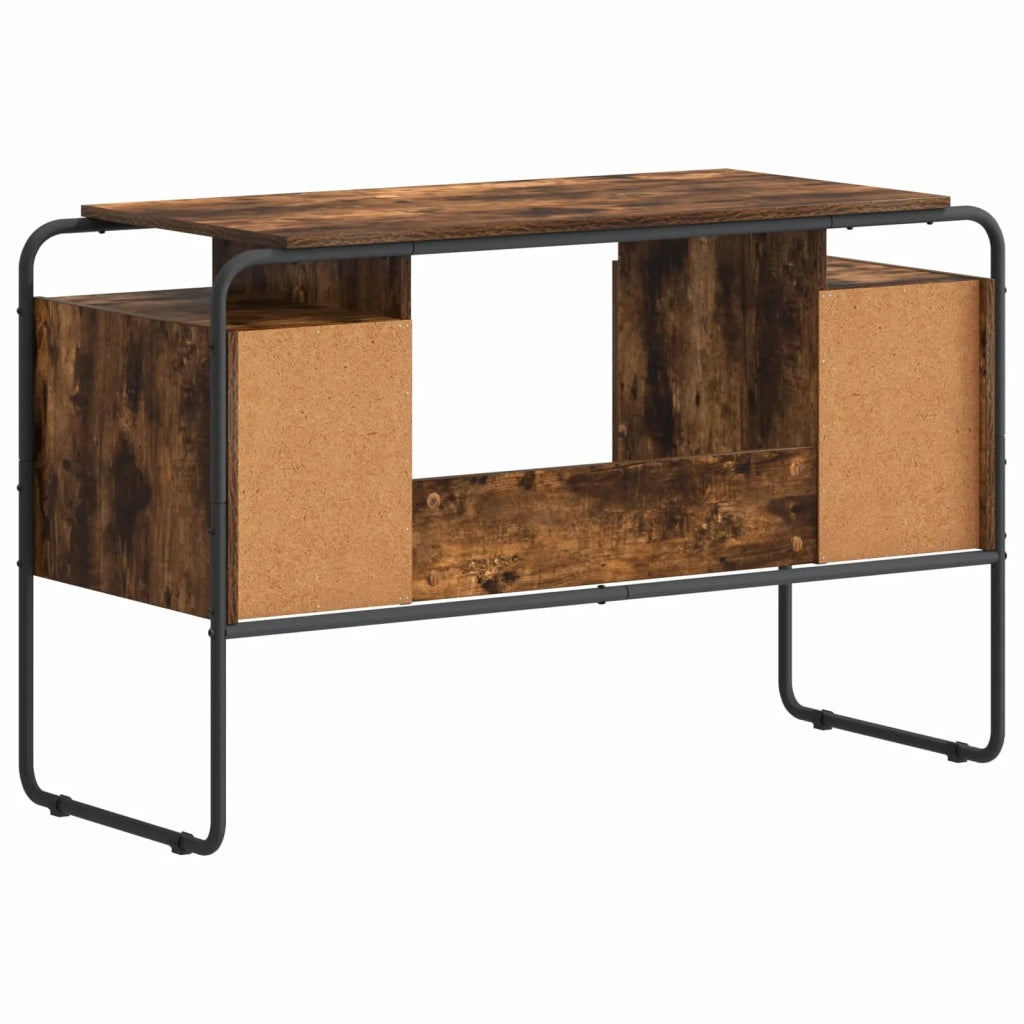 Scrivania con Spazio di Archiviazione Rovere Fumo 8008040