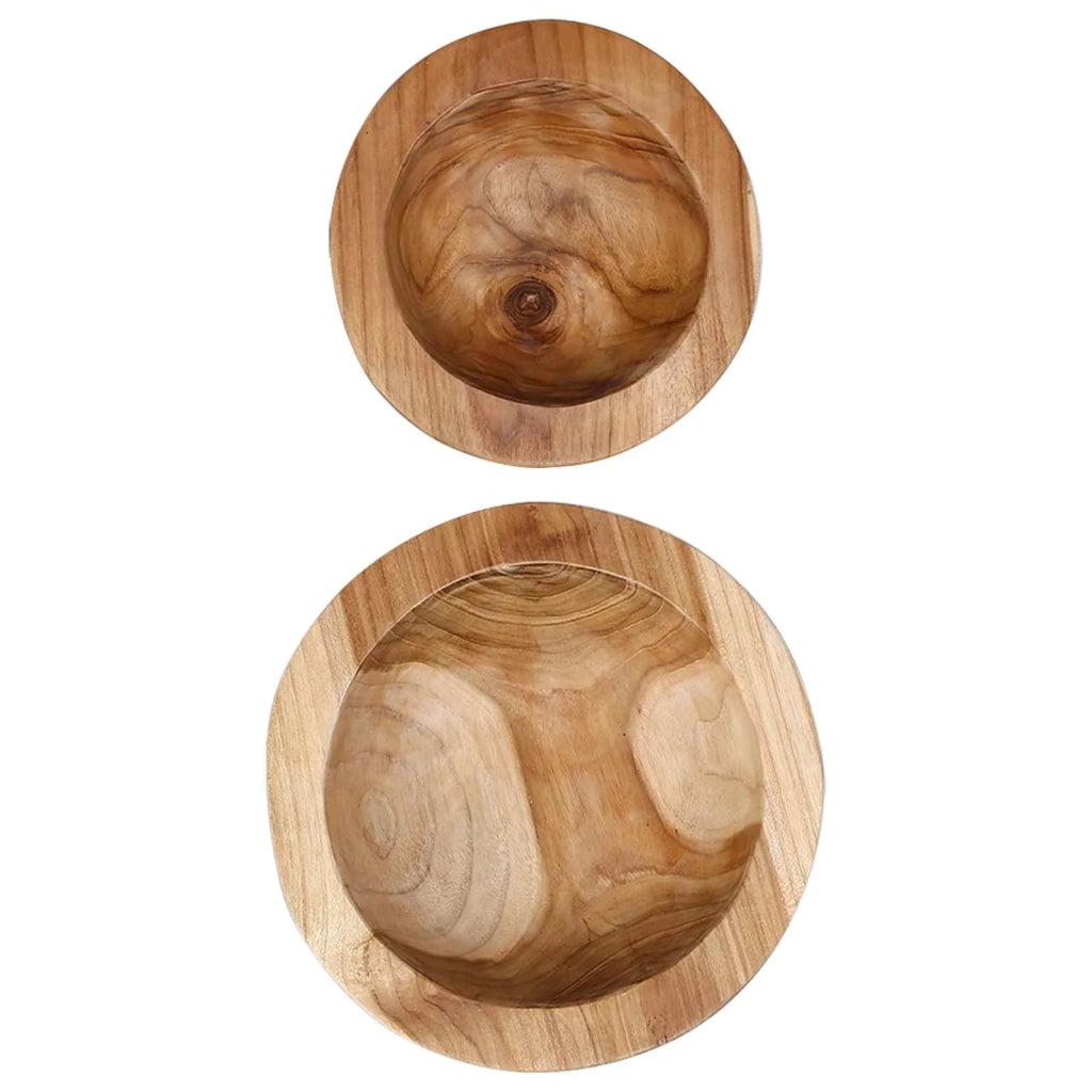 Portafrutta JEPARA 2 pz Marrone Teak Legno di teak solido 42010344