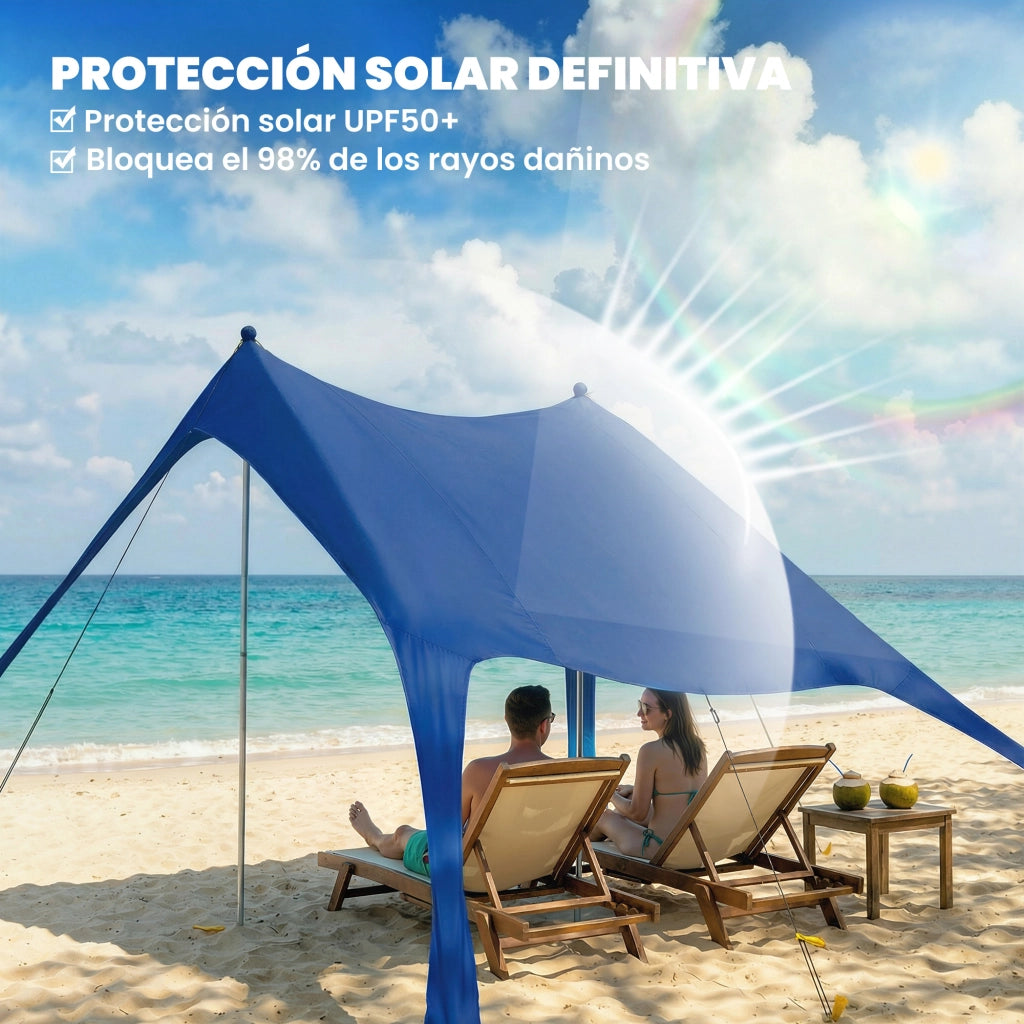 Tenda da giardino pieghevole Playa ¨C zephmum ¨C UPF50+ alluminio blu