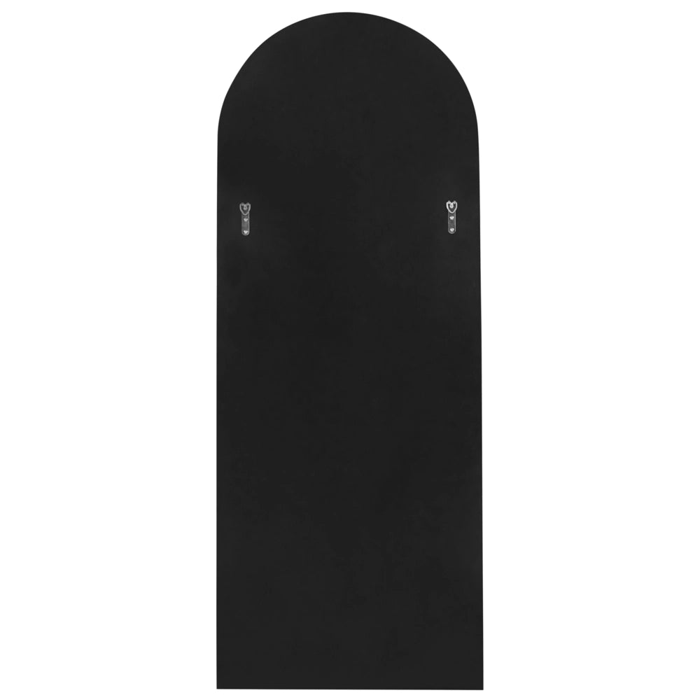 Specchio da parete arancione 55 x 140 cm forma ovale appeso decorazione corridoio