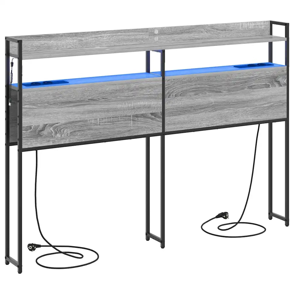 vidaXL Testata contenitore Grigio sonoma 150 cm Legno multistrato
