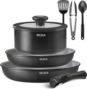Set di manubri con impugnatura rimovibile - smalto ceramico - 5 pezzi