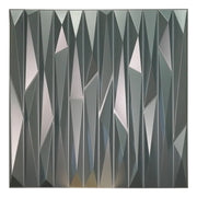 KRIPTON grigio-metal-opaco - Pannello parete in PVC a rilievo 3D - 50cmX50cm - 1 Pz