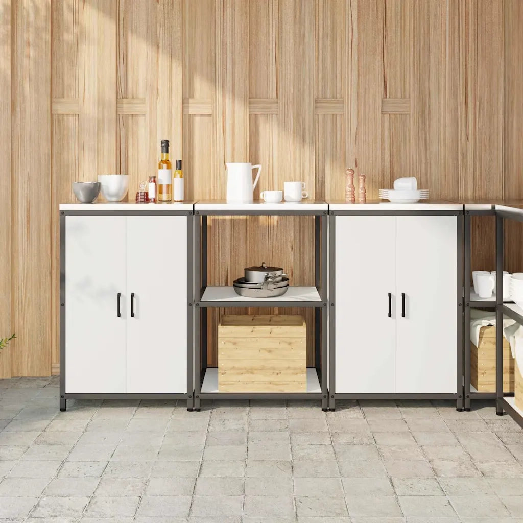 Set di Stoccaggio per Cucina con lo scaffale 3 pcs Bianco