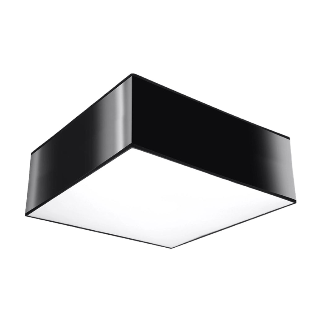 Plafoniera quadrata nera 25 cm Anubis Pure Lume E27