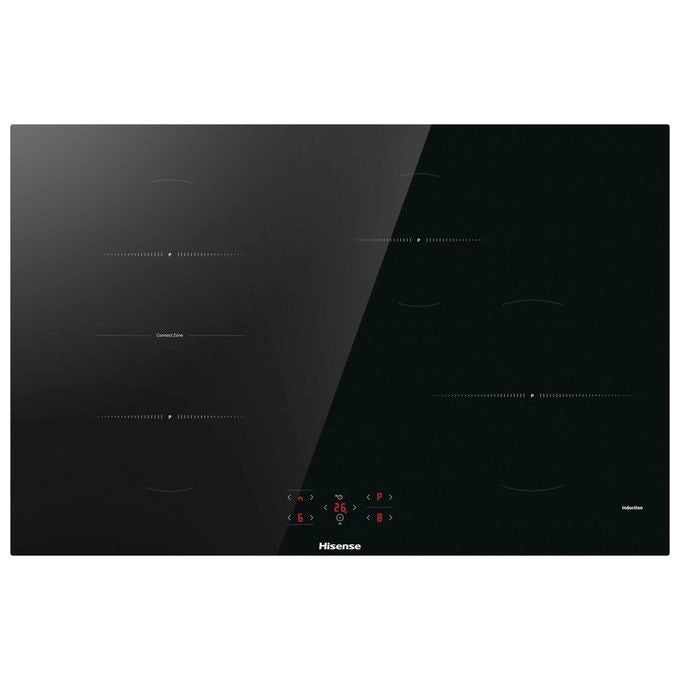 Hisense HI8421BSC piano cottura Nero Da incasso 80 cm Piano cottura a induzione 4 Fornello(i)