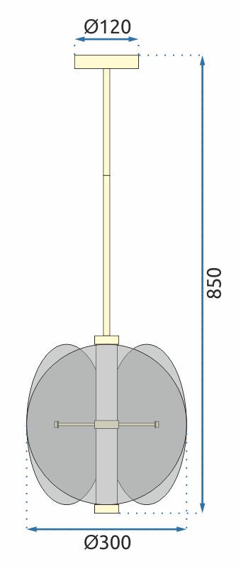 Lampada Black App1675-cp Round