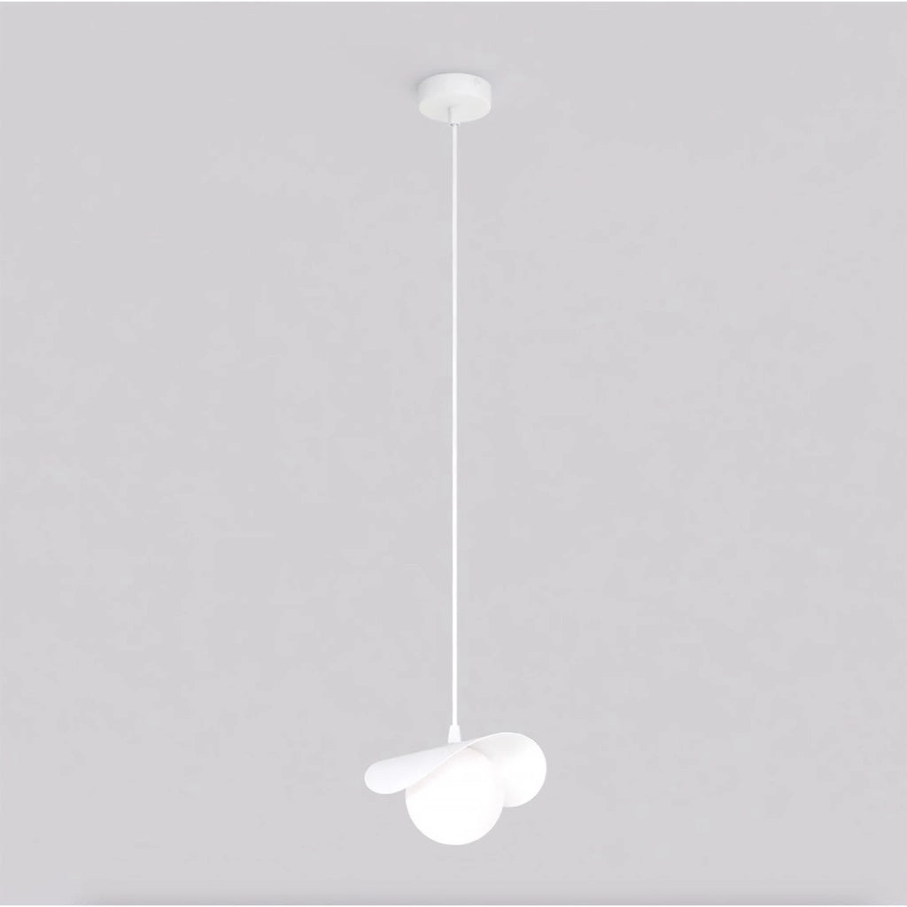 Lampada a sospensione Ritual in acciaio bianco opaco