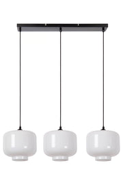 Lampada a sospensione MEDINE bianca vetro 3xE27 Lucide
