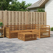 Set di divani da esterno 5 pz Naturale Legno di Acacia Massello 3383327