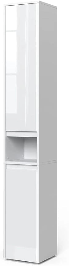 Armadio per il bagno Majest, Cachemire, 30.2 x 191.5 cm con 2 porte, per la conservazione con sei ripiani regolabili