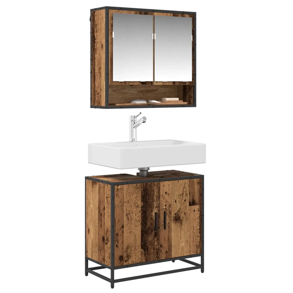 Armadio per Lavabo da Bagno Legno vecchio 65 x 33 x 60 cm