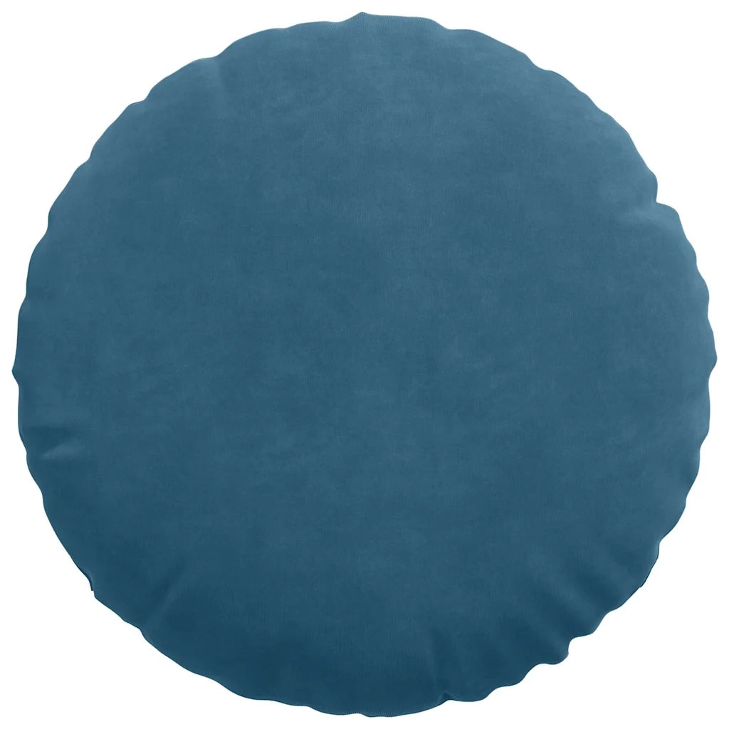 Cuscini per Seduta 2 pcs Blu Ø 40 x 13 cm Velluto