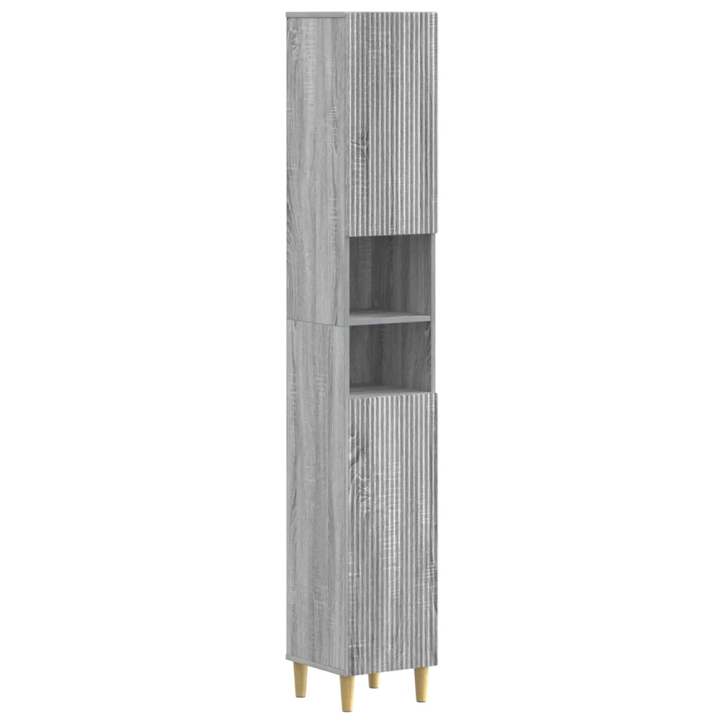 Armadio da Bagno con Ripiano Aperto ARNHEM Sonoma grigio 896601