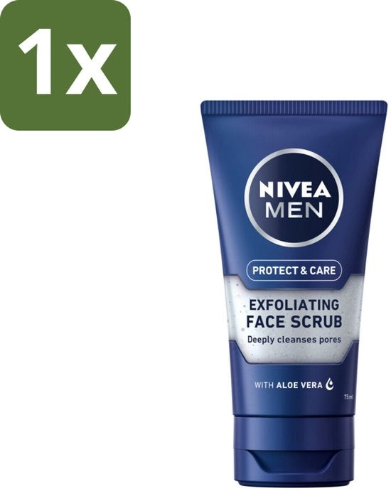1 x Scrub per la Pelle Maschile - 75 ml - Scrub Exfoliante per la Pelle - Pulizia della Pelle - Hidratazione e Protezione