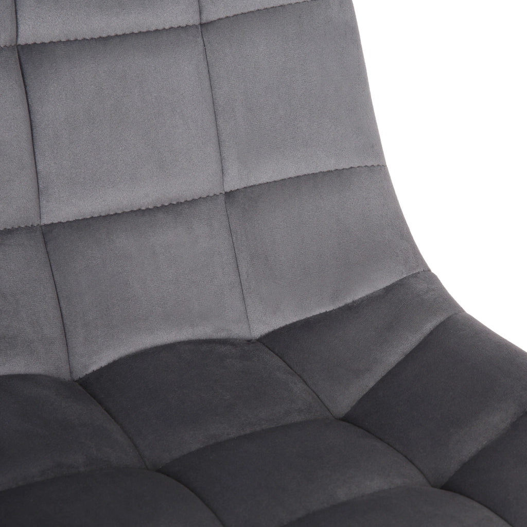 Sedia da ufficio Medford in velluto grigio