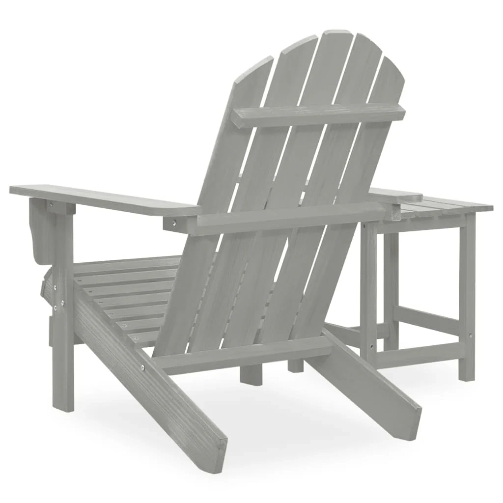 Sedia da giardino con tavolo in legno di abete grigio 02_0013329