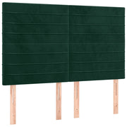 Testiera | Testata Verde Scuro 144x5x118/128 cm Velluto